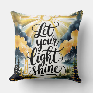 Almofada Personalizado Deixe Sua Luz Brilhar Cristão