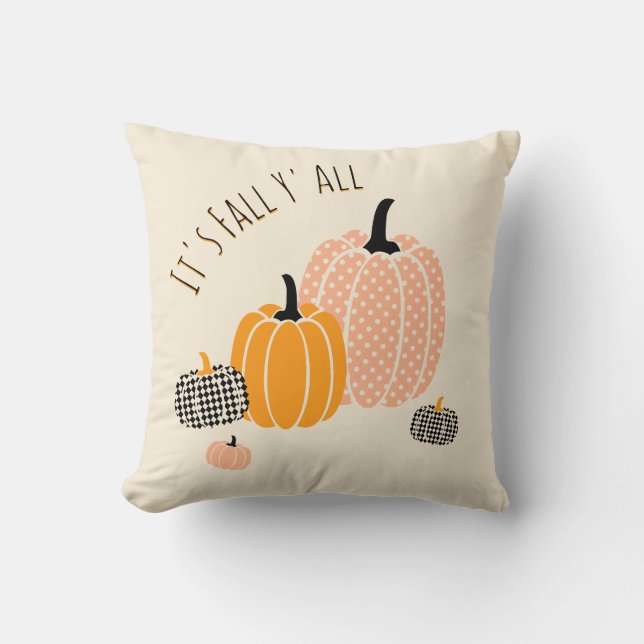 Almofada Personalizado É Queda Todos Os Pumpkin Pontos Veri (Frente)