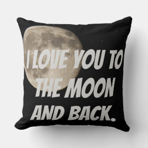 Almofada Personalizado Eu te amo à lua e de volta
