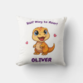 Almofada Personalizado Meio Caminho para Um Dinossauro 6 Me