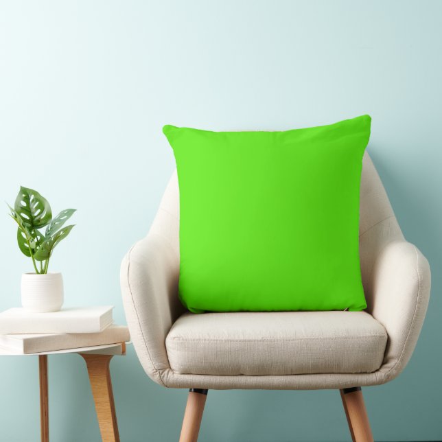 Almofada Personalizado Mínimo Monograma Neon Verde (Cadeira)