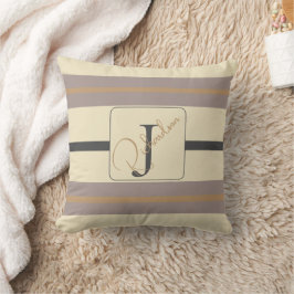 Almofada Personalizado Moderno Neutro Chic com Listra Doura