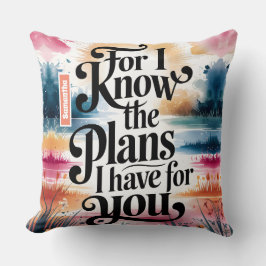 Almofada Personalizado Para Eu Conhecer Os Planos Cristãos