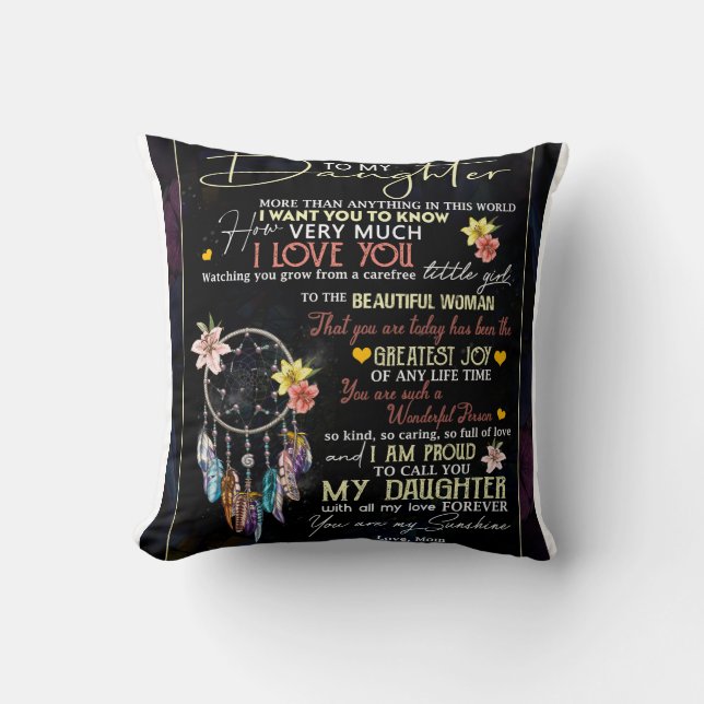 Almofada Personalizado Para Meu Amor Filha Da Mãe (Frente)