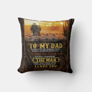 Almofada Personalizado Para Minha Pai Carta De Amor Do Filh