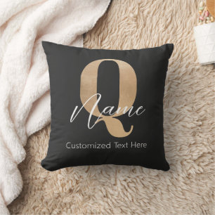 Almofada Personalizado por Q & Name Iniciais Monogramados M