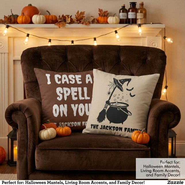 Almofada Personalizado Rustico Bruxa Halloween  (Criador carregado)