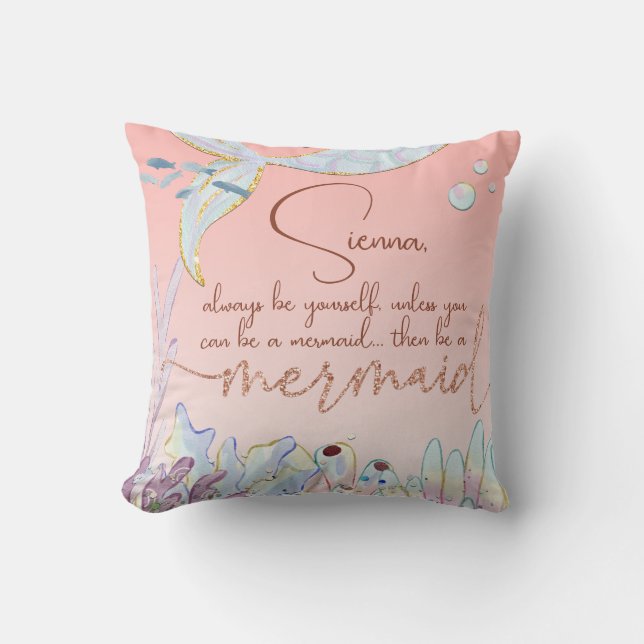 Almofada Personalizado "Seja uma Sereia" (Frente)