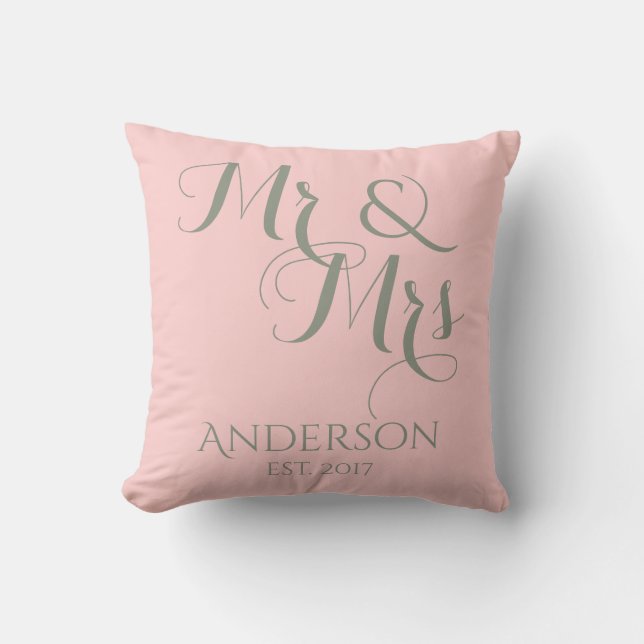 Almofada Personalizado Sr. e Sra. Casamento ou Presente de  (Frente)