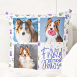 Almofada Personalizar 3 Fotografias de Cães O Melhor Amigo<br><div class="desc">O Verdadeiro Amor Tem Quatro Patas! Celebre seu melhor amigo com um travesseiro de colagem de fotos de cão exclusivo e personalizado. Surpreenda seu amante favorito de cachorro, seja aniversário, Dia de as mães, dia de os namorados ou Natal com esse travesseiro de fotógrafo amoroso. Esse Verdadeiro Amor com travesseiro...</div>