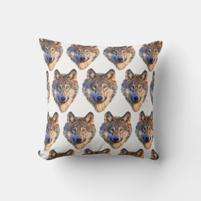 Almofada Personalizar Cabeça de Lobo Legal (Frente)