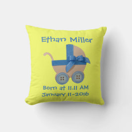 Almofada Personalizar chá de fraldas de carruagem de bebê a