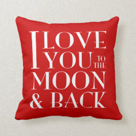 Almofada Personalizar Cor que Amo você à Lua e de volta