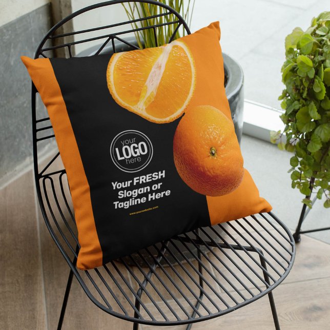 Almofada Personalizar empresa | Empresa Orange (Criador carregado)