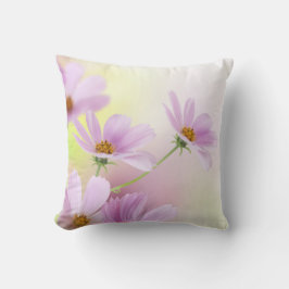 Almofada Personalizar imagem e flores cor-de-rosa em aquare