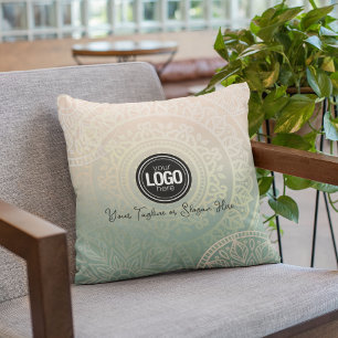Almofada Personalizar logotipo de empresa   Ioga Verde Eleg