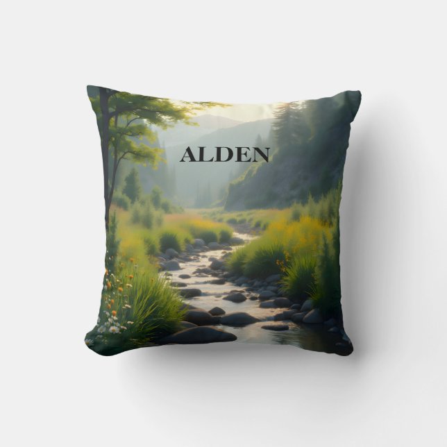Almofada Personalizar Mountains Creek (Frente)
