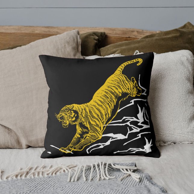 Almofada Personalizar o Design de Gato Safari de Impressão  (Criador carregado)