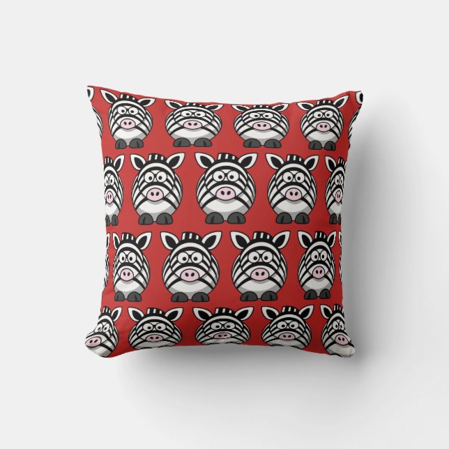 Almofada Personalizar Travesseiro Zebra Cute (Frente)