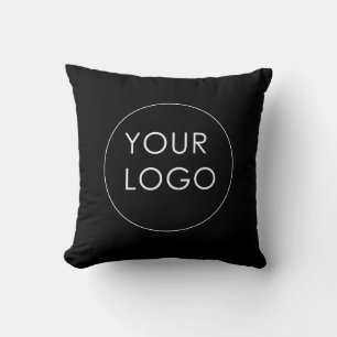 Almofada Personalizável Sua Empresa de Logotipo Preto