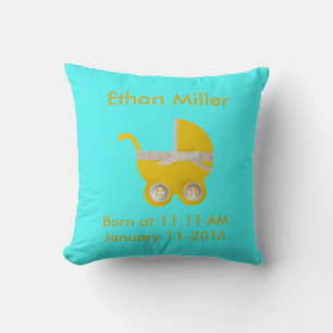 Almofada Personalize, carrinho amarelo e arco branco