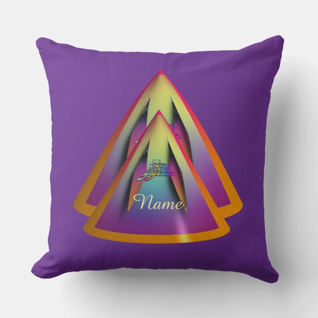 Almofada Personalize Logotipo Glare Duplo Cone Roxo  (Frente)