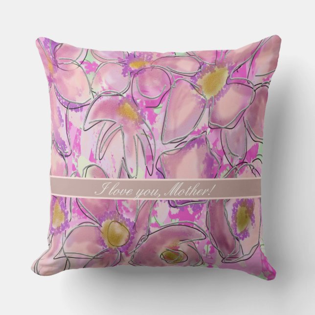 Almofada Personalize o belo e moderno dia da mãe jogando pi (Frente)