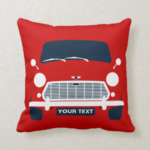 Almofada Personalize o carro clássico Mini britânico