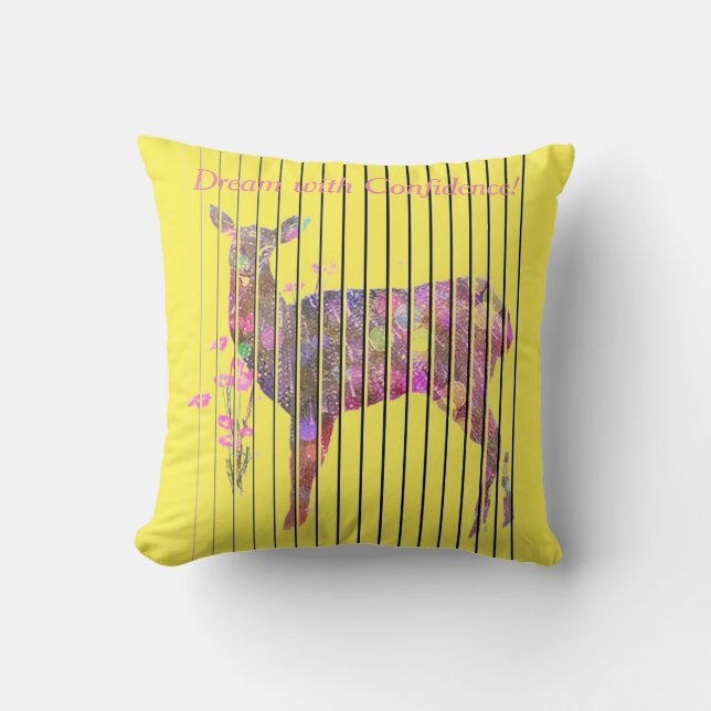 Almofada Personalize o sonho com cervo, Travesseiro decorat (Frente)