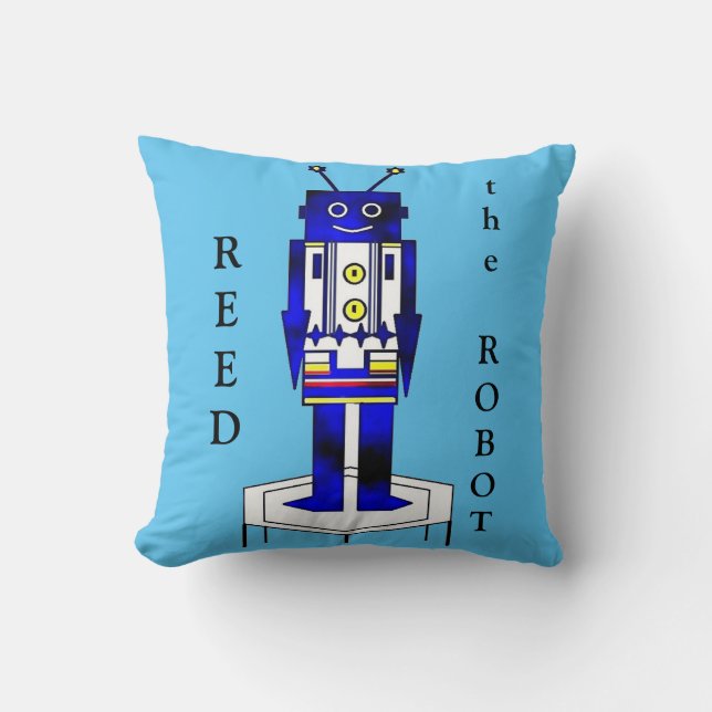 Almofada Personalize o Travesseiro decorativo "ROBOT" 16 x  (Frente)