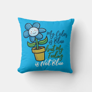 Almofada Personalize o ventilador azul em um Travesseiro de
