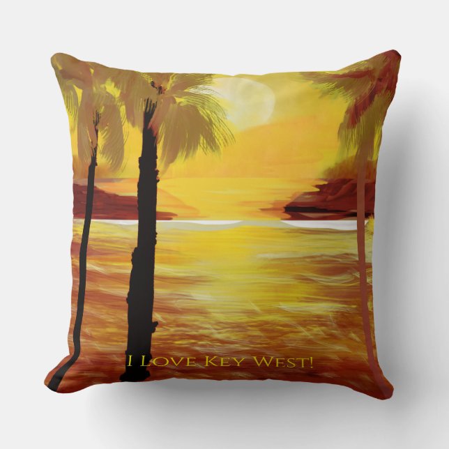 Almofada Personalize sua praia favorita | Sunset, Ocean Th (Frente)