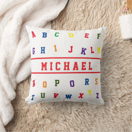 Almofada Personalized Alphabet  Throw Pillow
