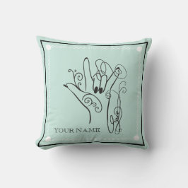 Almofada Personalized ASL Throw Pillow