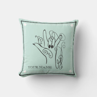 Almofada Personalized ASL Throw Pillow