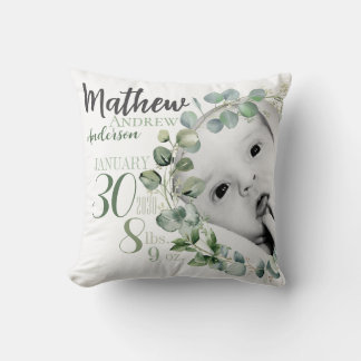 Almofada Personalized Baby Birth Announcement Pillow