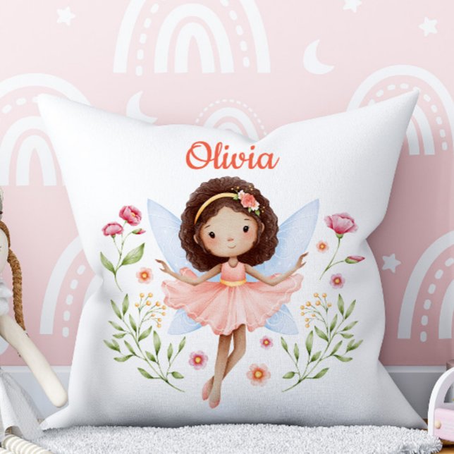Almofada Personalized Baby Girl Pillow With A Fairy Print (Criador carregado)
