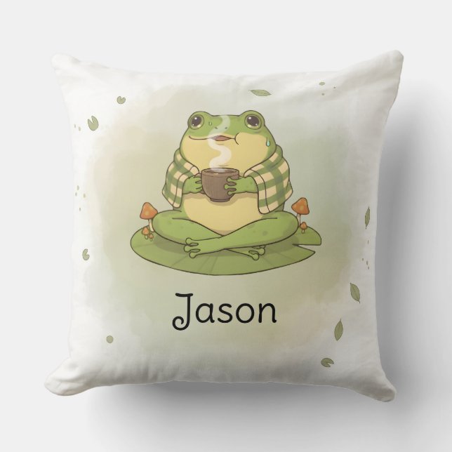 Almofada Personalized BG 1 Zochi Blows Tea Throw Pillow (Frente)