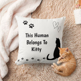 Almofada Personalized Black Cat Pillow