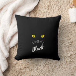 Almofada Personalized Black Cat Pillow, Gift for Cat Lovers