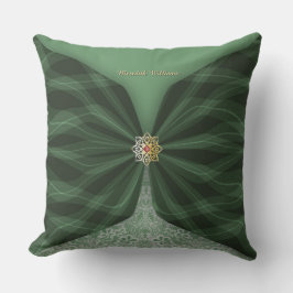 Almofada Personalized Botanical Green Textile Illusion