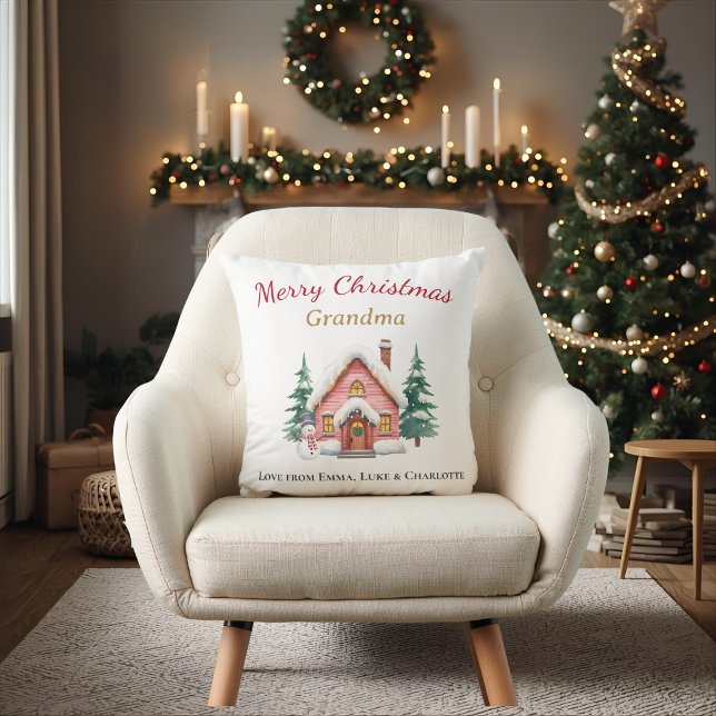 Almofada Personalized Christmas Grandma Pillow Gift (Criador carregado)