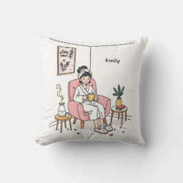 Almofada Personalized Cozy Mom Gift Cute Self Care Relaxing