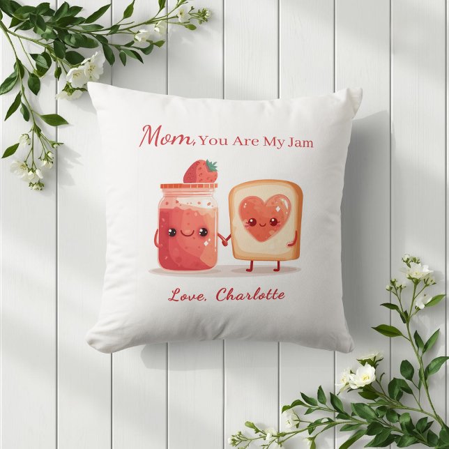 Almofada Personalized Cute Strawberry Jam Mothers Day Gift (Criador carregado)