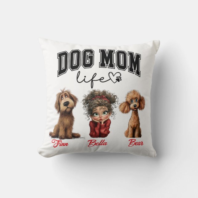 Almofada Personalized Dog Mom – Happy Mother’s Day (Frente)