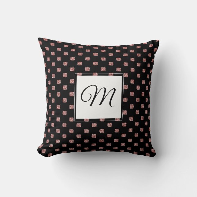Almofada Personalized Elegant Glitter Throw Pillow (Frente)