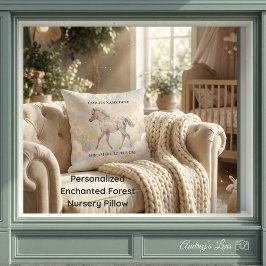 Almofada Personalized Enchanted Forest Nursery Pillow
