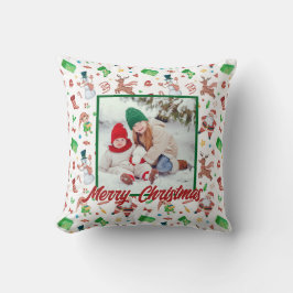 Almofada Personalized Family Christmas Stylish Photo