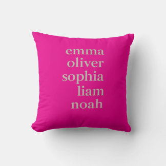 Almofada Personalized Family Names Minimal Throw Pillow | M