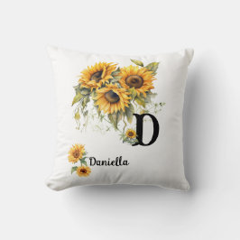 Almofada Personalized Floral Name